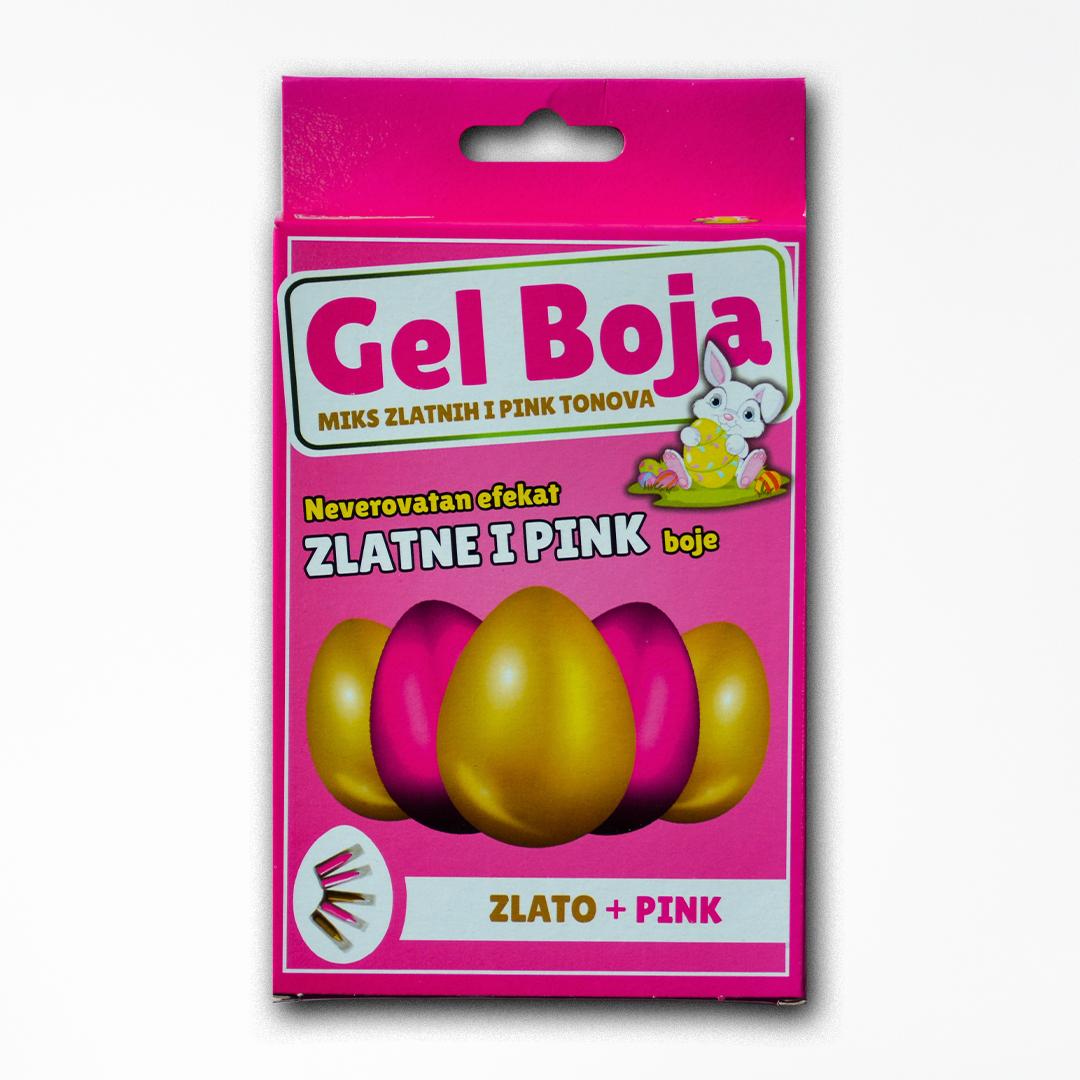 Gel boja zlatni I pink efekat